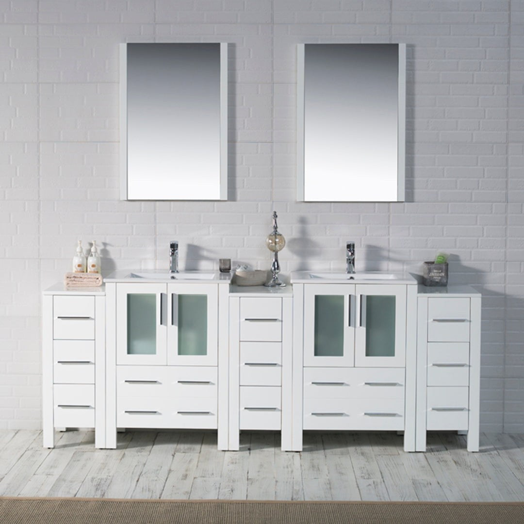 Blossom Sydney 84 Inch Bathroom Vanity with Side Cabinet