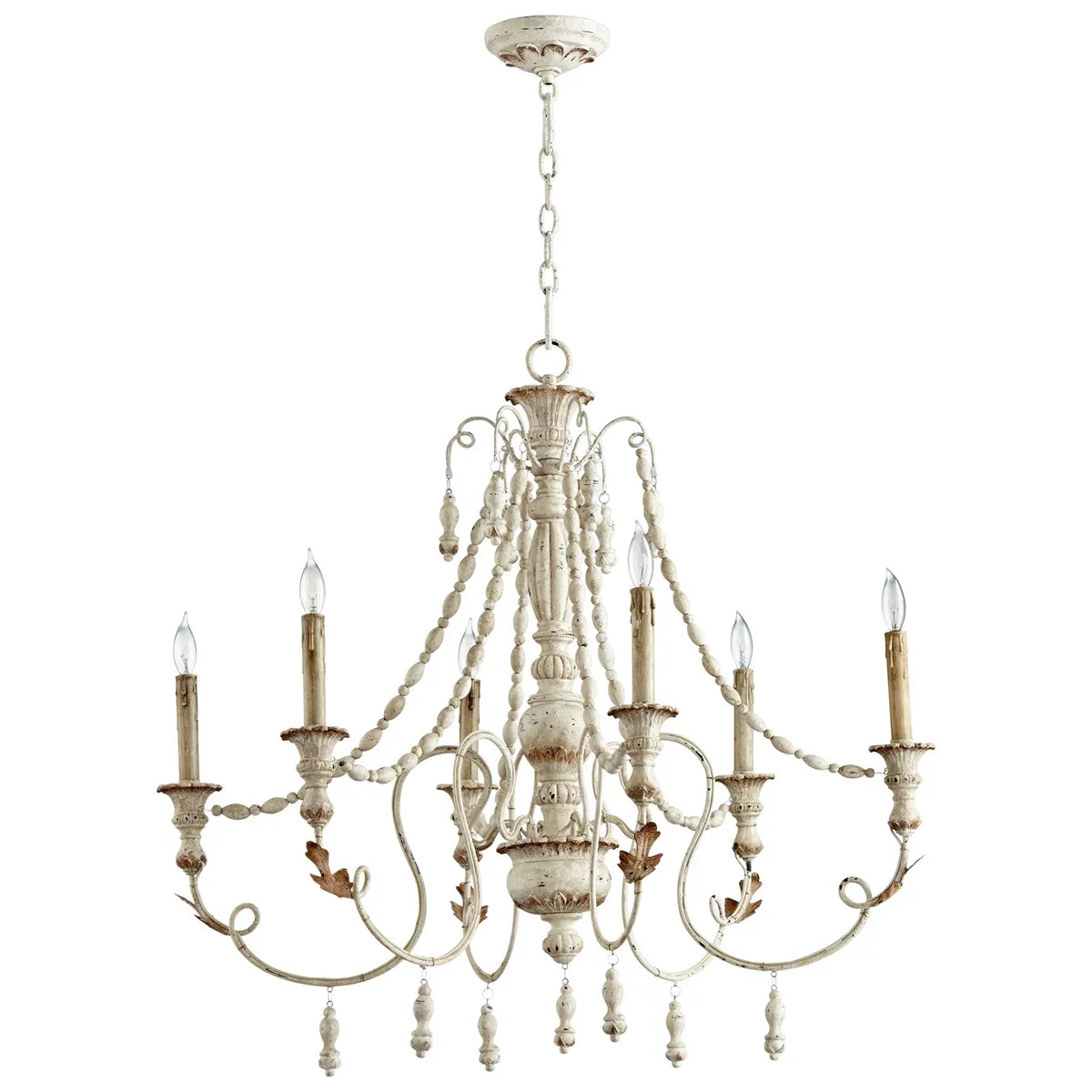 Cyan Design Lyon Chandelier 6-Light | Persian White - Medium 06576