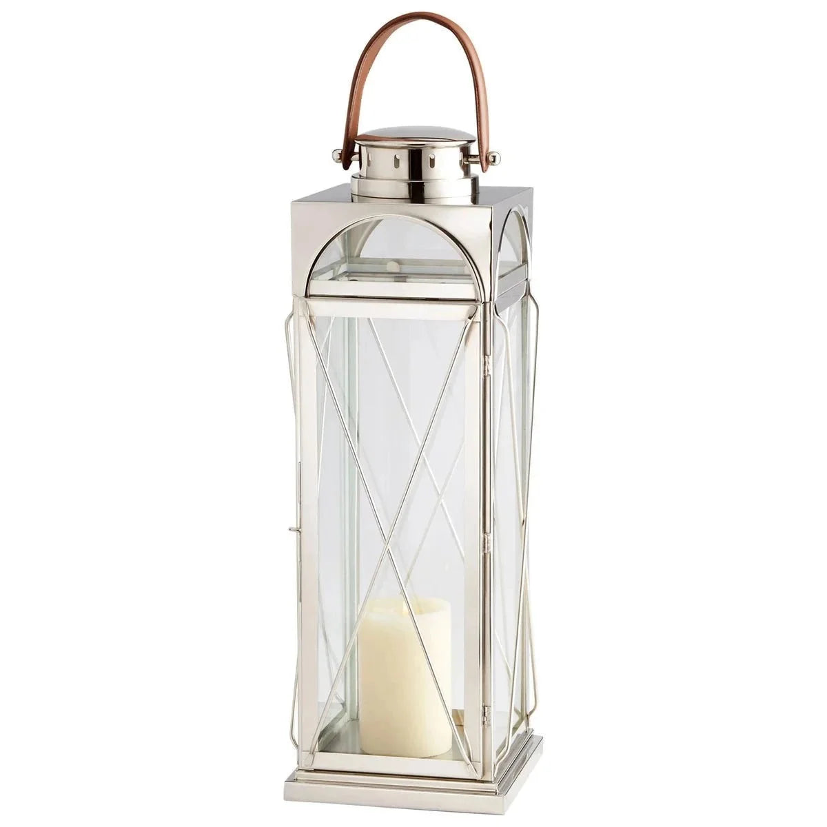 Cyan Design Lanterna Candleholder | Polished Nickel - Large 09743