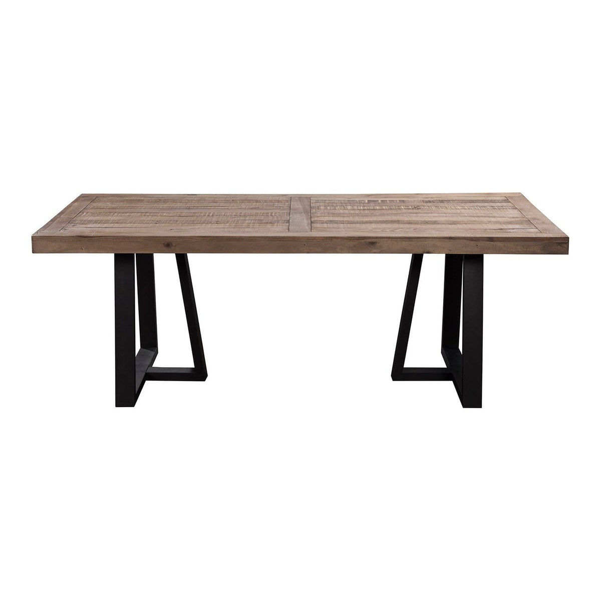 Alpine Furniture Prairie Rectangular Dining Table, Natural/Black 1568-01