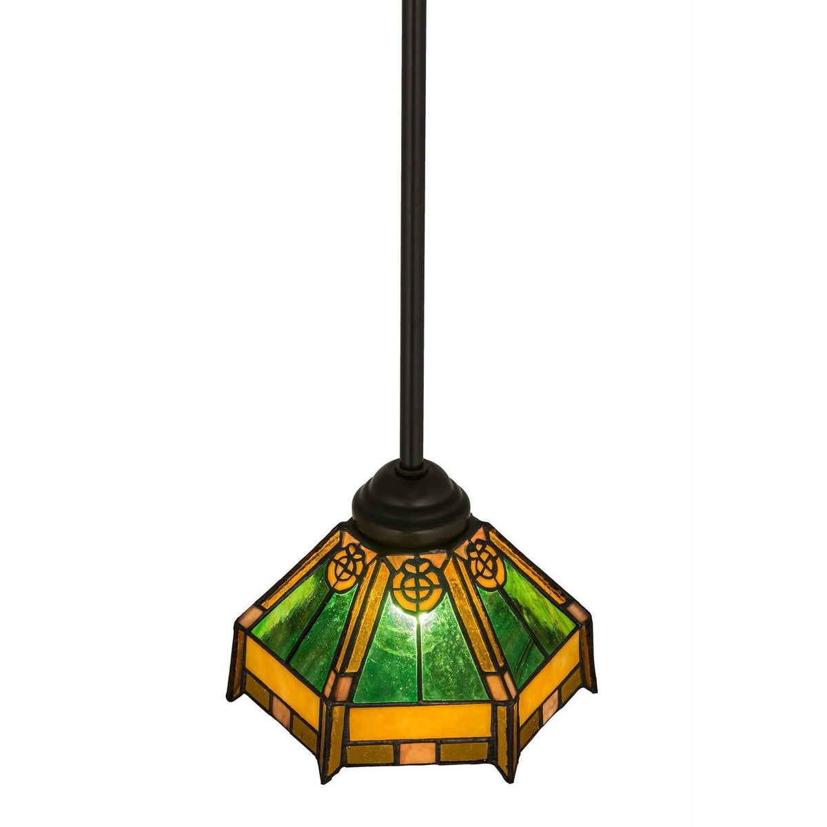 Meyda 8"W Tiffany Peaches Mini Pendant