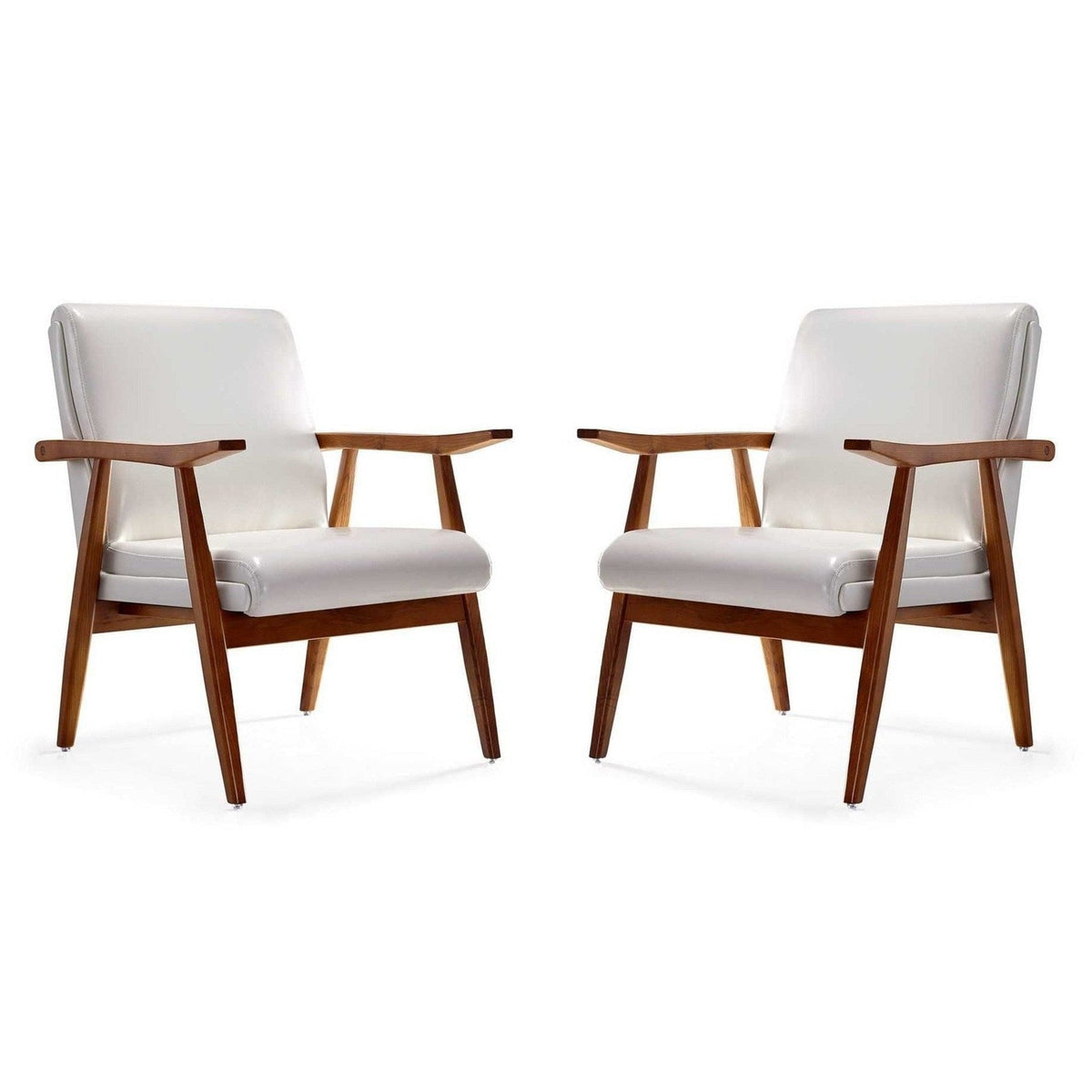 Manhattan Comfort ArchDuke Faux Leather Accent Chair (Set of 2)