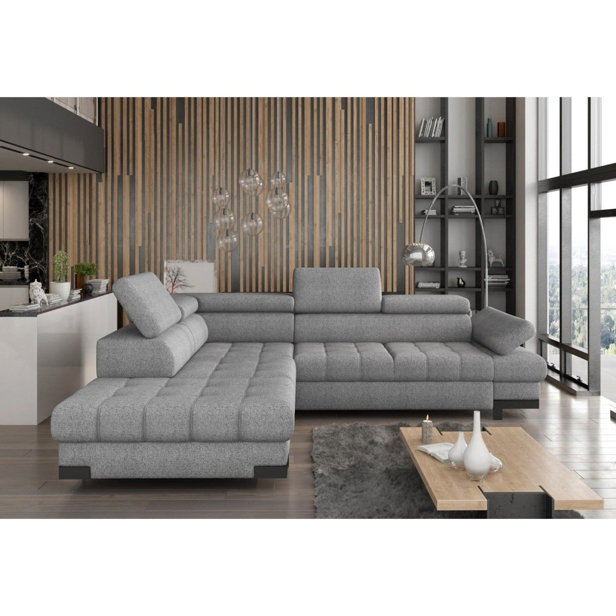 Elegante Italia Gray Selva Sectional
