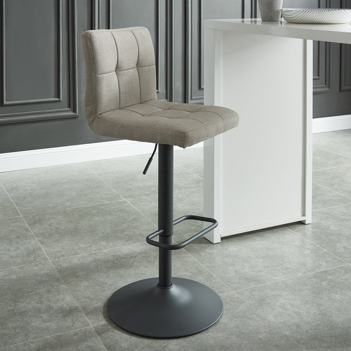 Worldwide Home Furnishings Sorb-Air Lift Stool-Beige Adjustable Air-Lift Stool, Set Of 2 203-327BEG