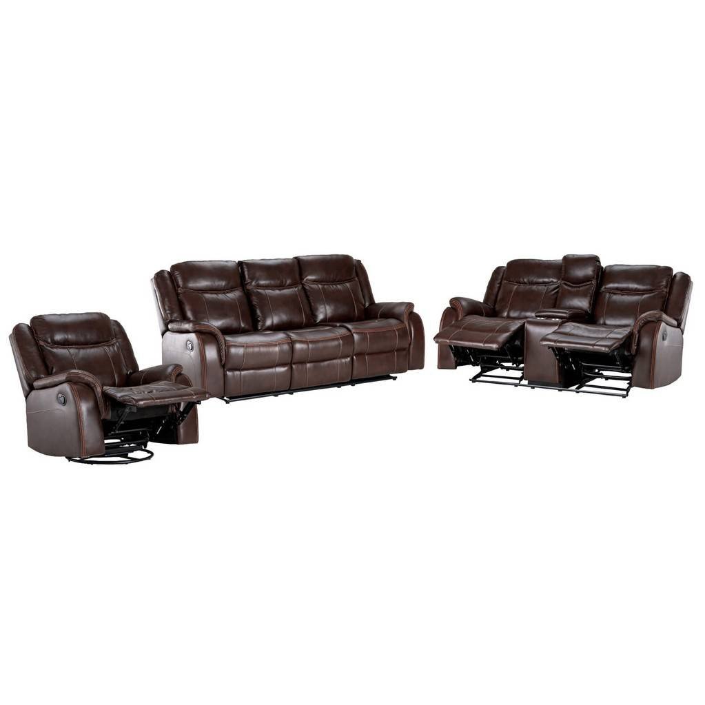 Sunset Trading Avant 3 Piece Reclining Living Room Set