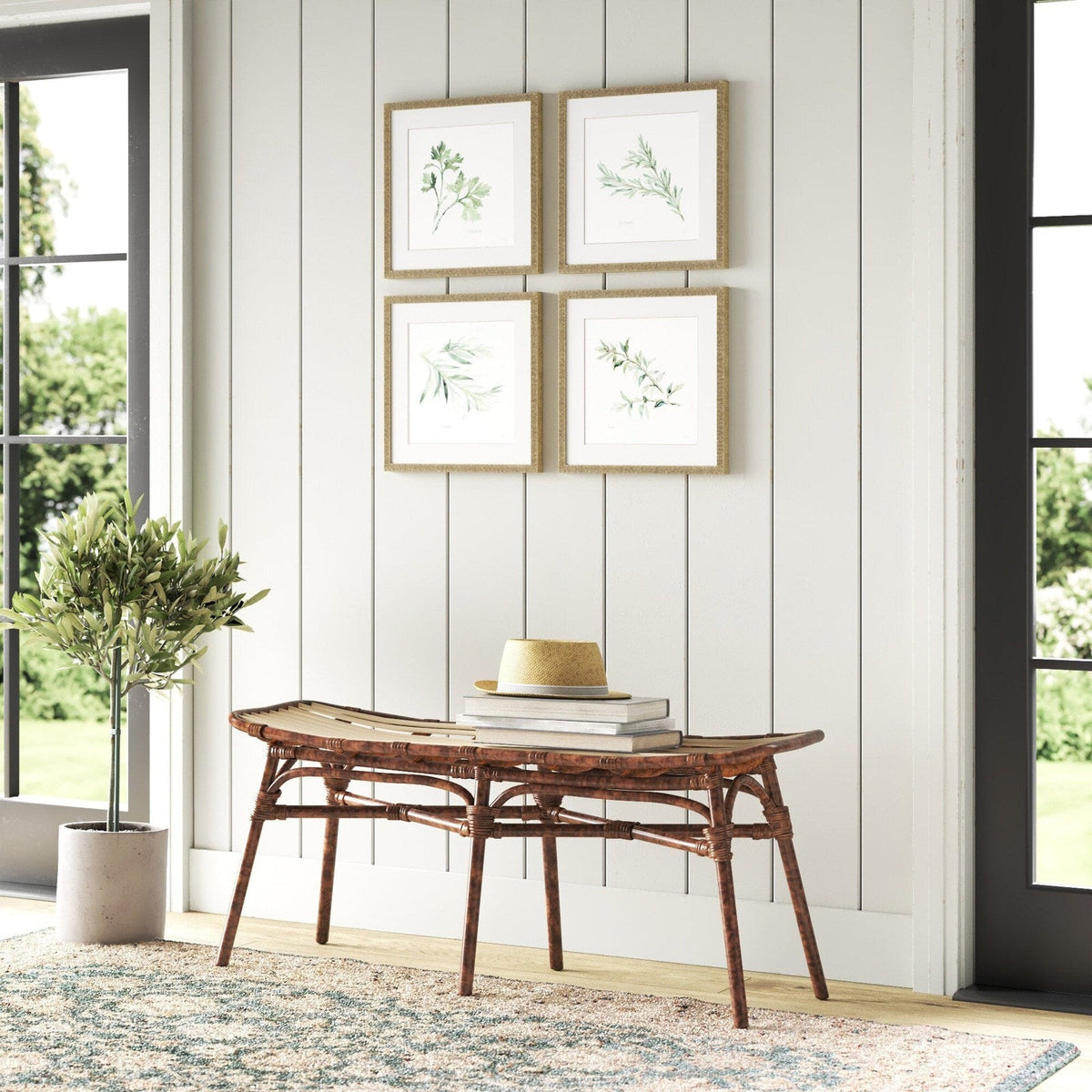 New Pacific Direct Beyla Rattan Bench 2400004