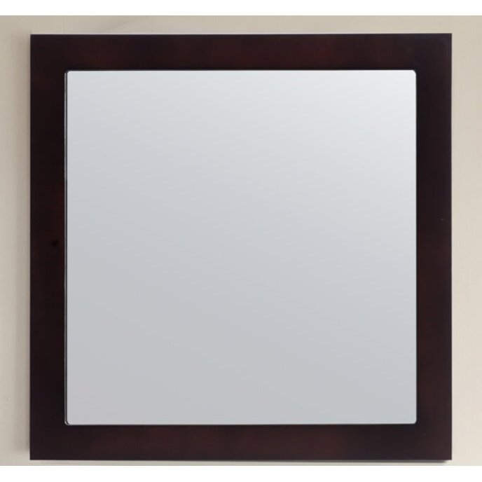 Laviva Sterling 30" Framed Square Espresso Mirror 313FF-3030E