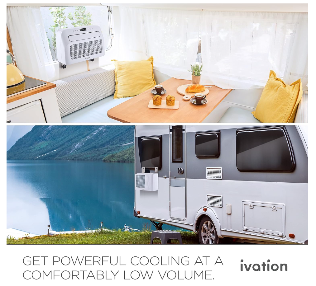 Ivation 6,500 BTU RV Window Air Conditioner with Fan & Dehumidifier