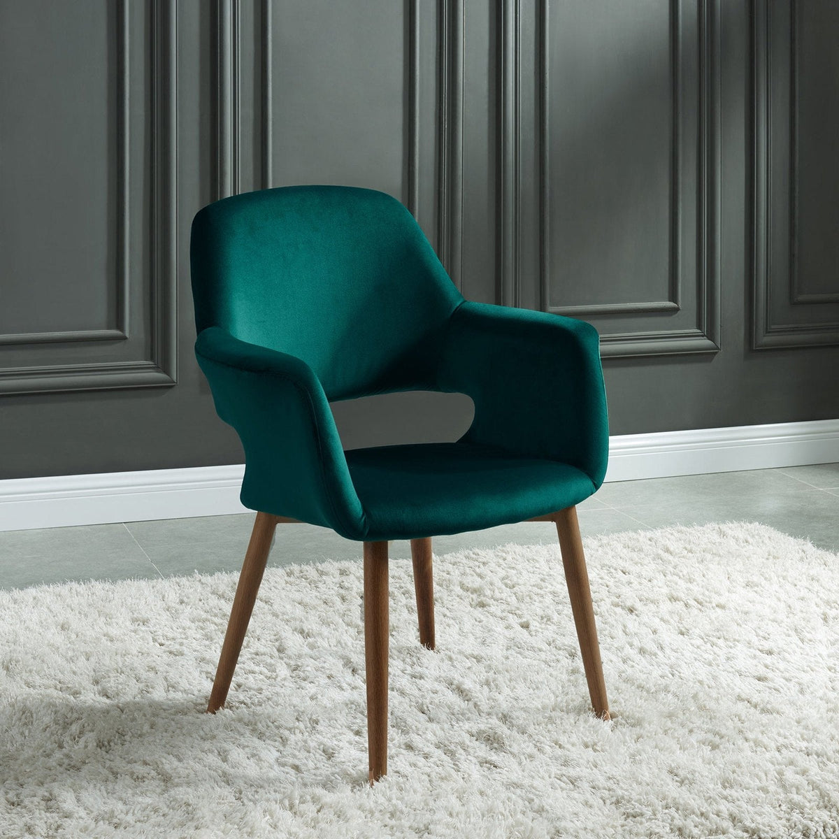 Worldwide Home Furnishings Miranda-Accent Chair-Green Accent/Dining Chair 403-405GN