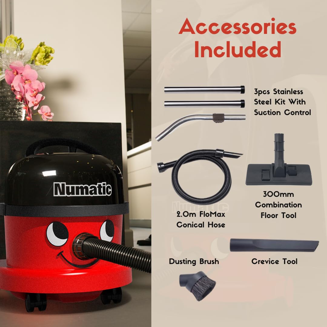 Numatic Henry NRV240-11 Commercial Dry Vacuum Cleaner 620W 9L with NA1 Kit