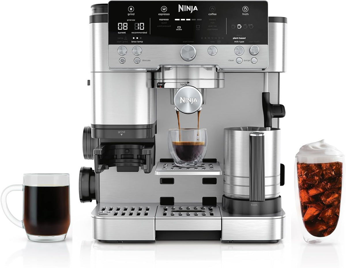 Ninja Luxe Café Premier Series - 3-in-1 Espresso Machine with Barista Assist Technology - ES601UK