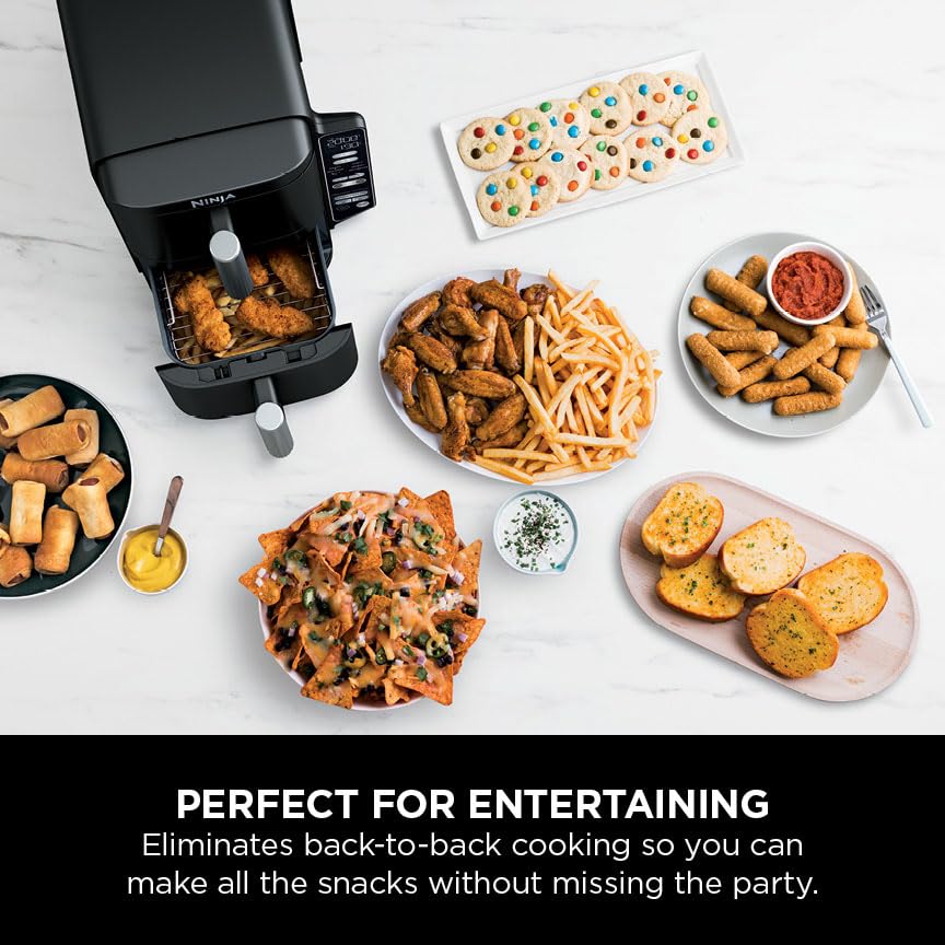 Ninja Double Stack 2-Drawer Air Fryer 7.6L SL300UK, Black