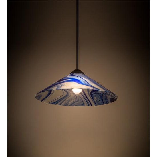 Meyda 18"W Curacao Swirl Pendant