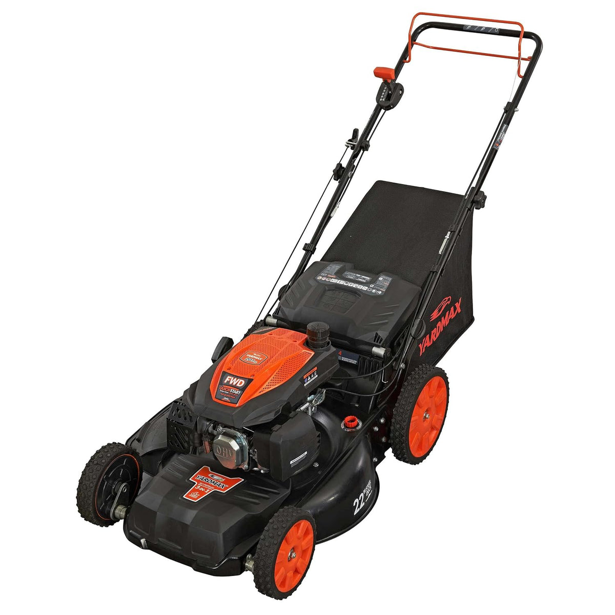 YARDMAX 22" Select PACE 6-Speed CVT Self-Propelled Gas Lawn Mower with 201cc Engine - YG2860
