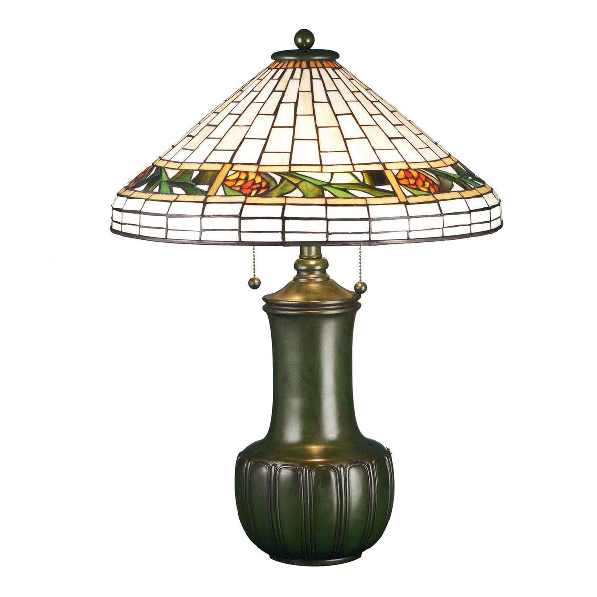 Meyda 25"H Bungalow Pine Cone Table Lamp