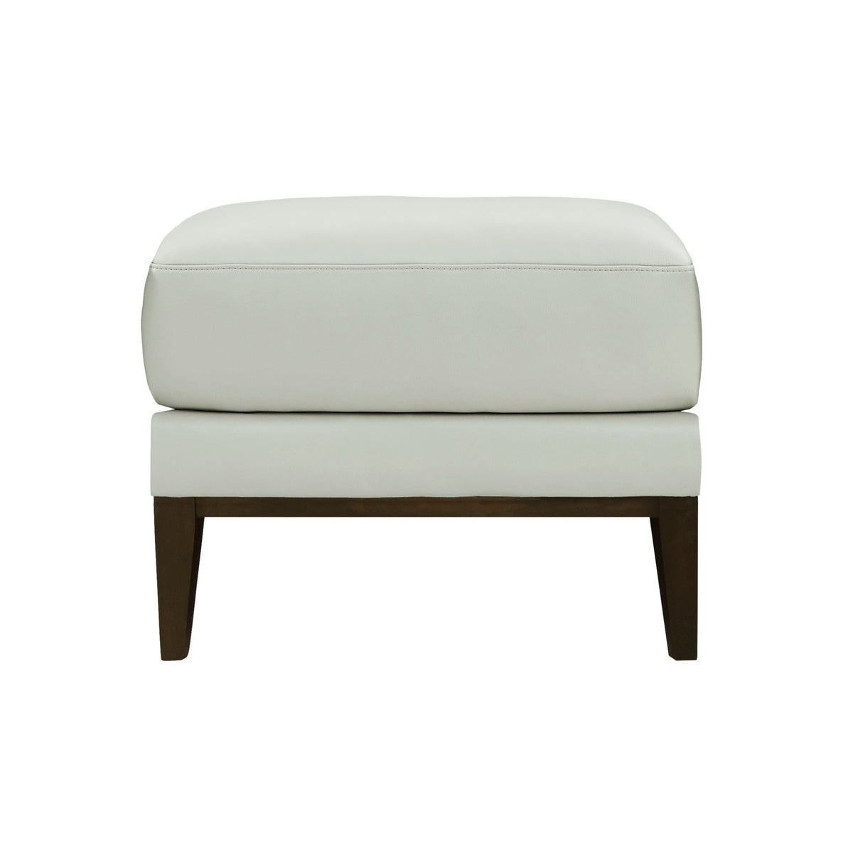 GTR Rio Light Gray Leather Ottoman