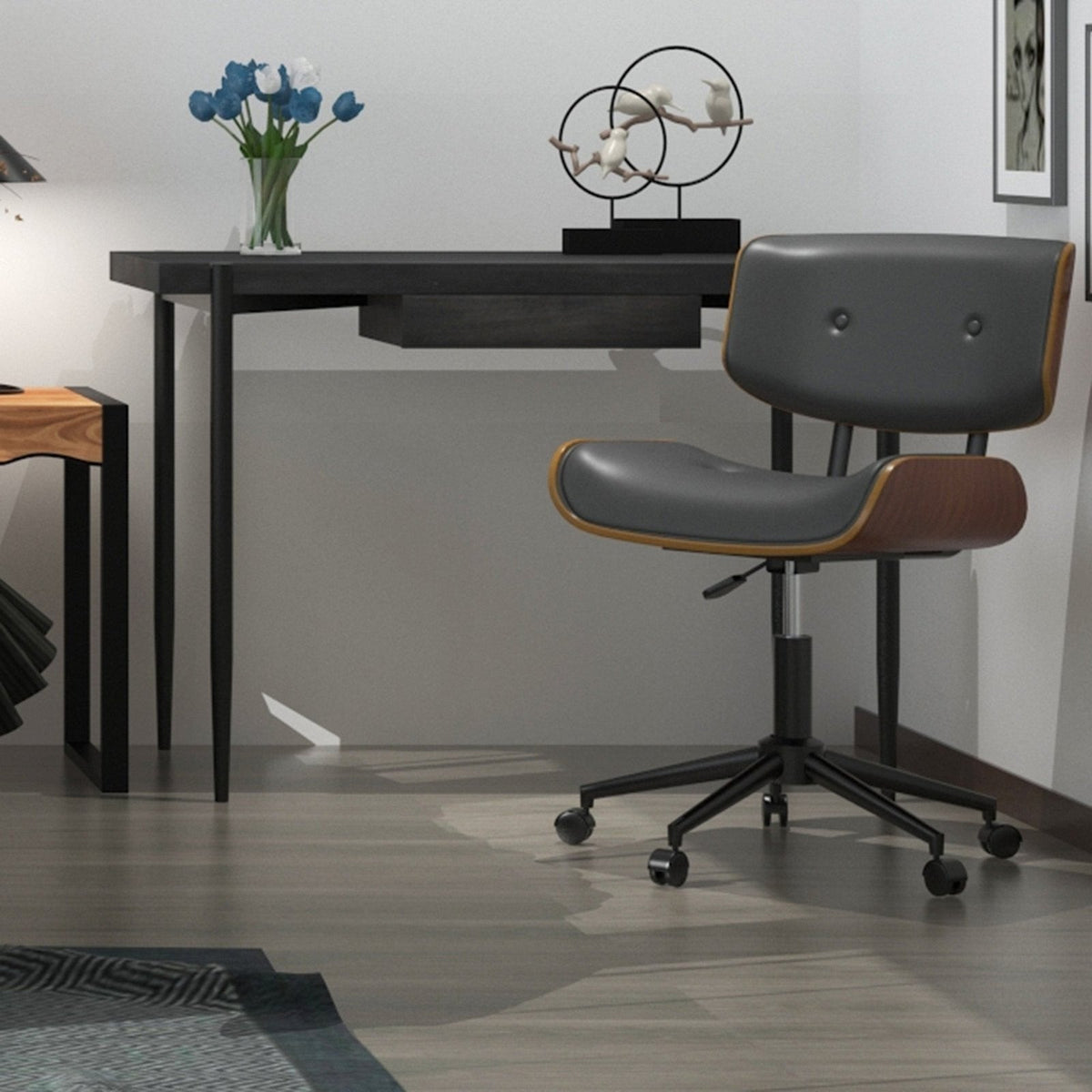 Worldwide Home Furnishings Navid-Desk-Grey Desk 801-380GY