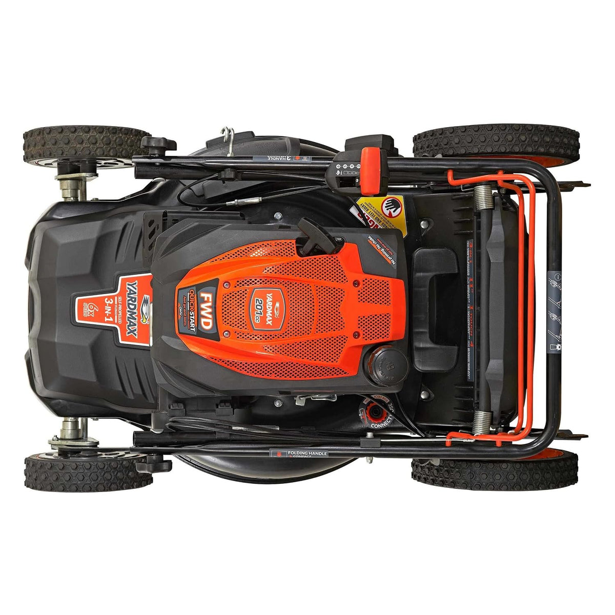 YARDMAX 22" Select PACE 6-Speed CVT Self-Propelled Gas Lawn Mower with 201cc Engine - YG2860