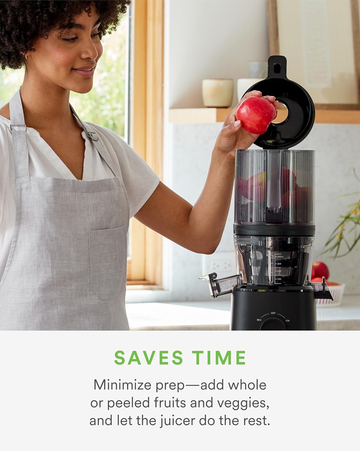 NAMA Cold Press Juicer - Hands-Free Self-Feeding Hopper with 15-Year Warranty - J2
