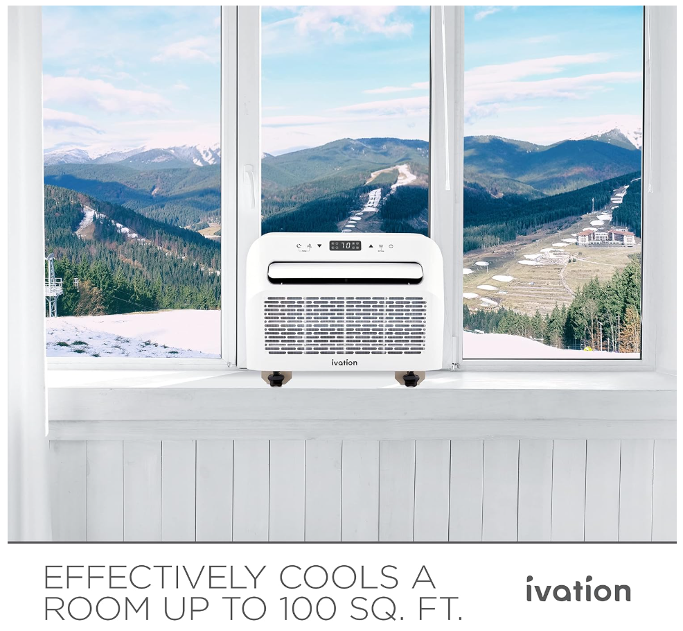 Ivation 6,500 BTU RV Window Air Conditioner with Fan & Dehumidifier