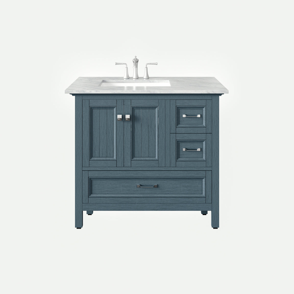 Eviva Britney 36" Blue Bathroom Vanity in Ash Blue Finish