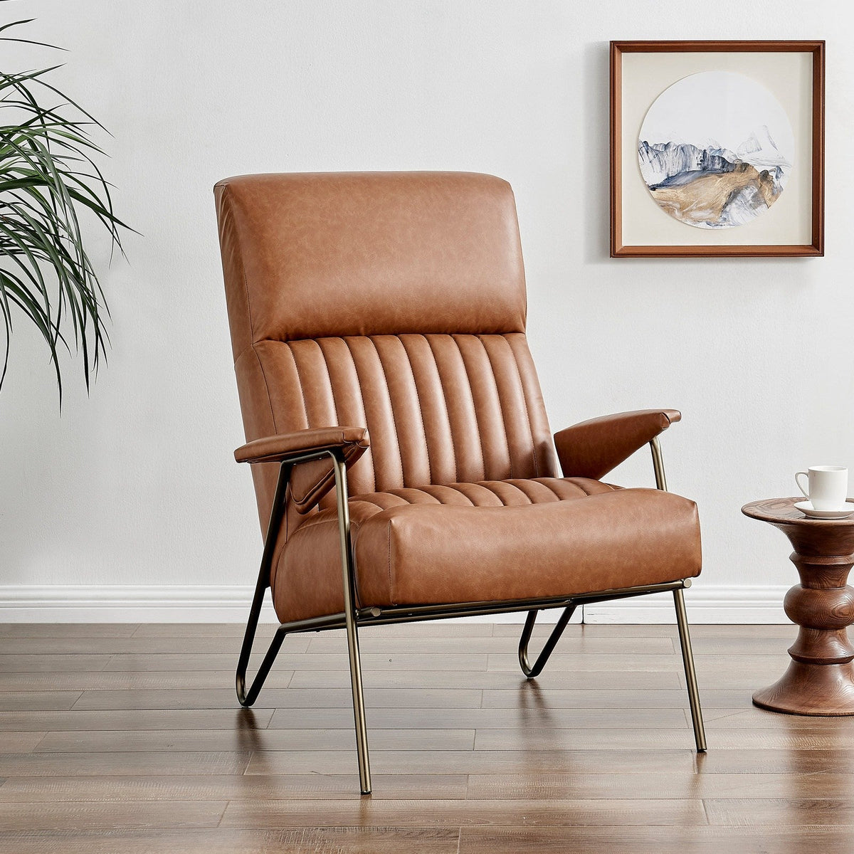 New Pacific Direct Caspian Bonded Leather Accent Chair 9900040-VCD