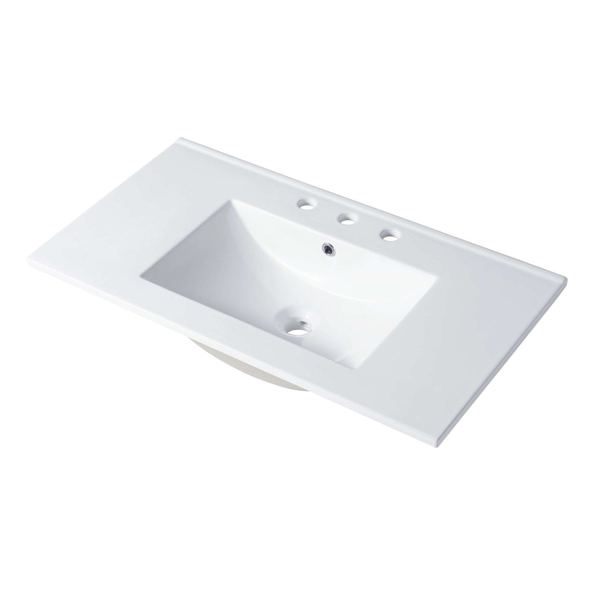 Blossom Ceramic Basin 36”x18” Top Mount Rectangular – Three holes – 8” Spread – C04 3618 TH