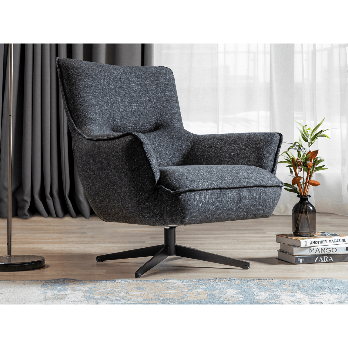 Whiteline Modern Living Fatsa Swivel Chair