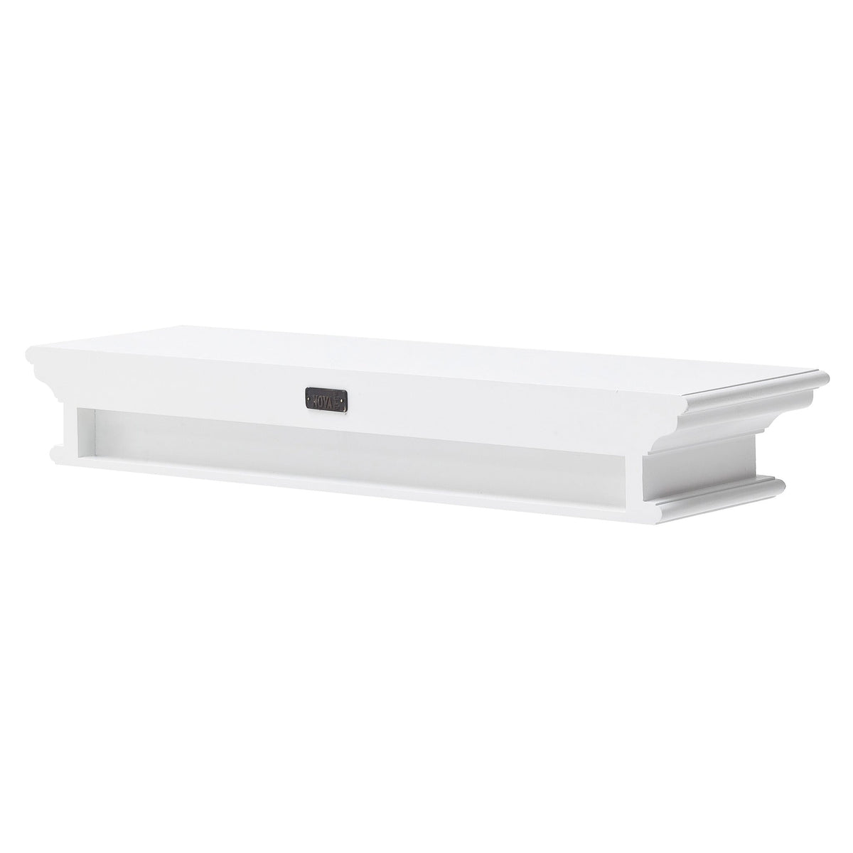 NovaSolo Halifax Floating Wall Shelf, Long in White D165