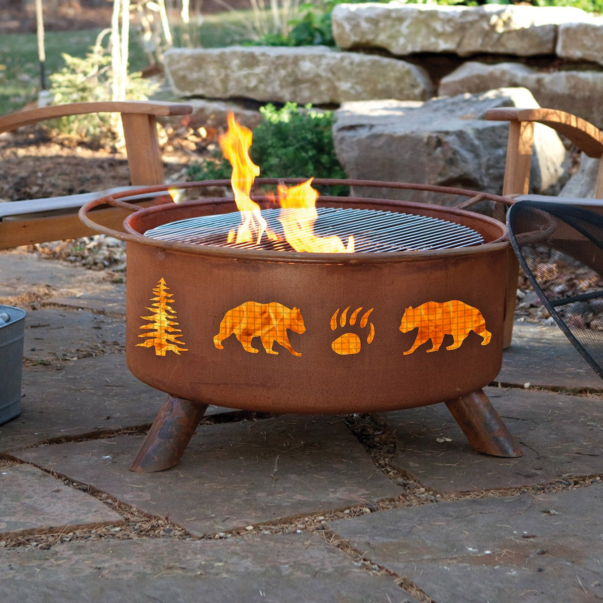 Patina Products Bear & Trees Fire Pit F107