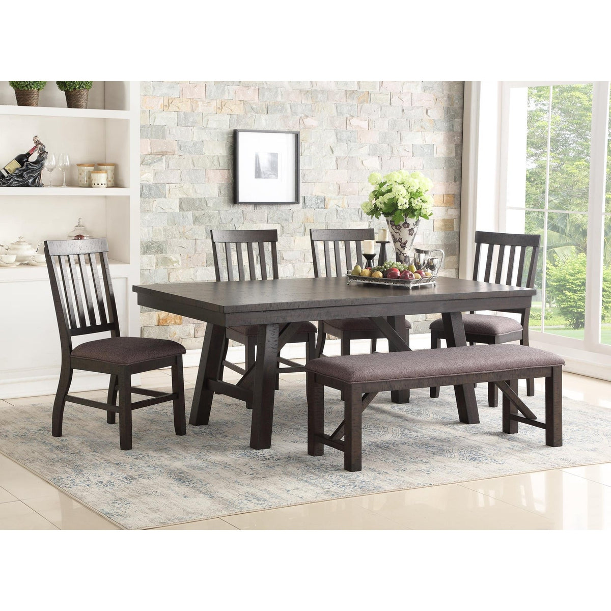 Kinger Home Kinston 6-Pieces Indoor Dining Table set