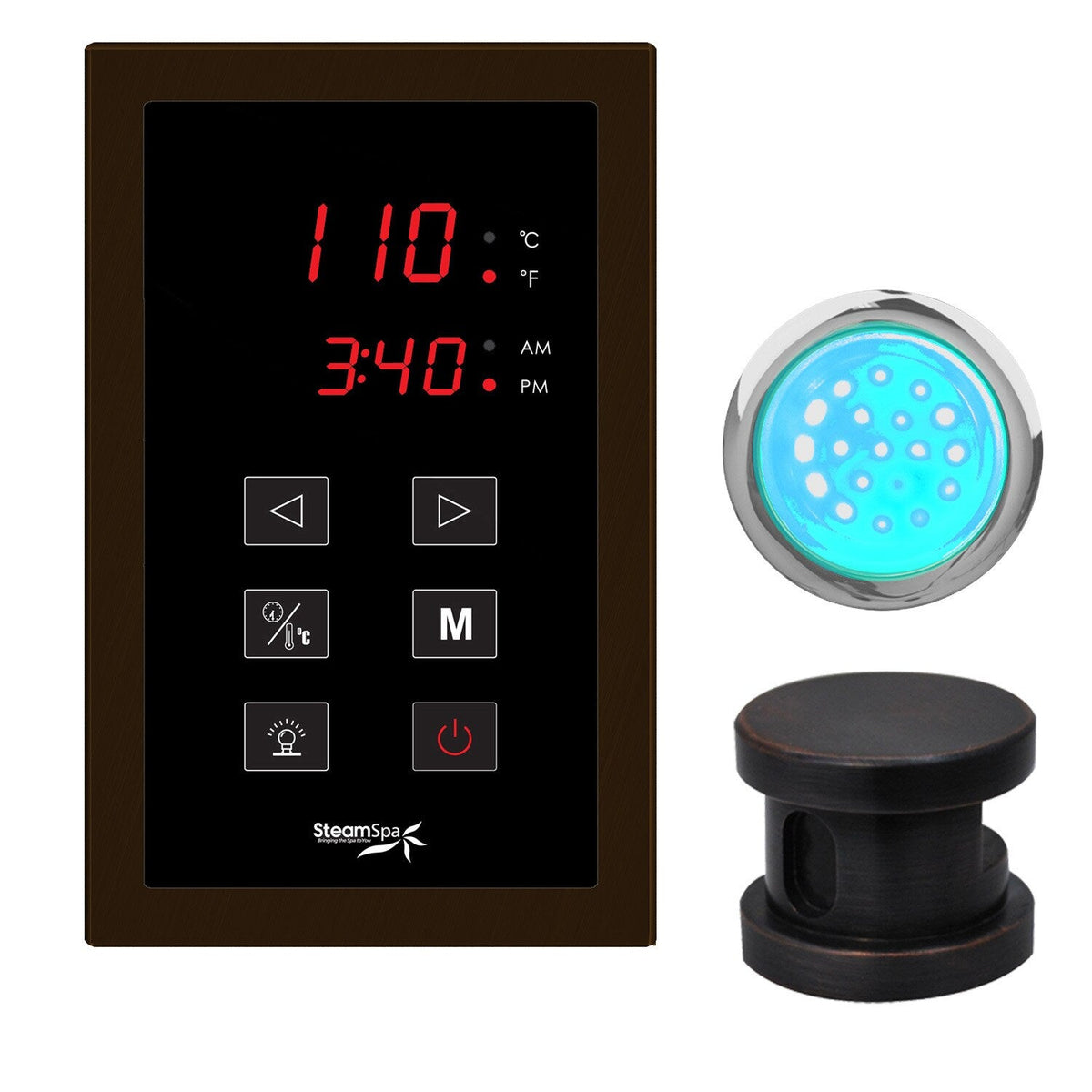 SteamSpa Indulgence Touch Panel Control Kit in Oil Rubbed Bronze INTPKOB