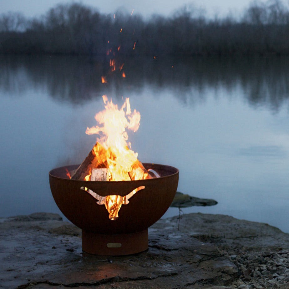 Fire Pit Art Long Horn Fire Pit