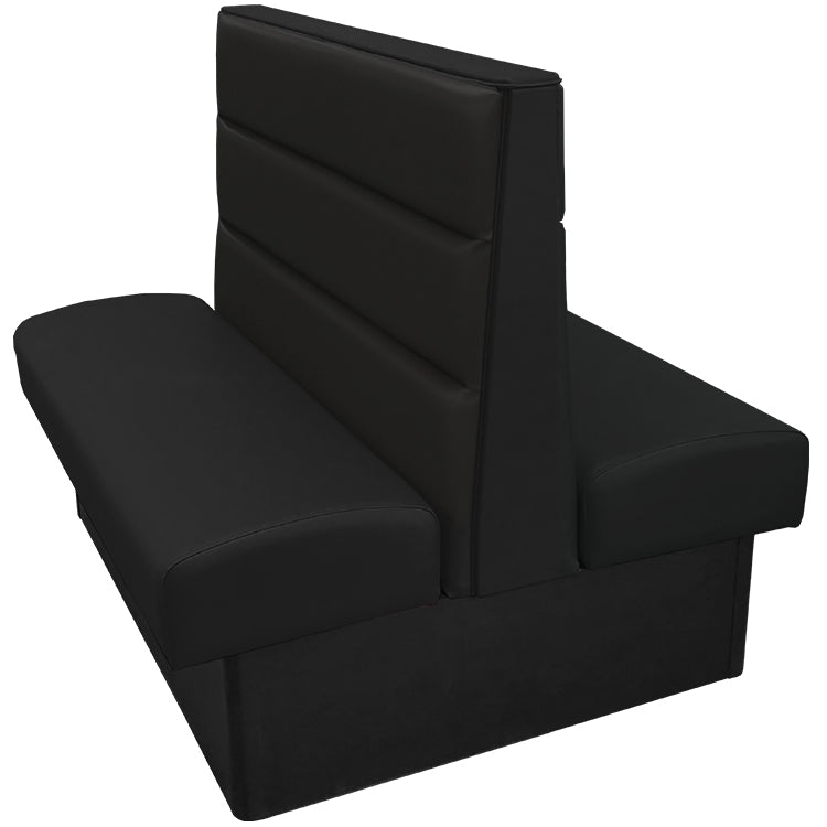 Oak Street Manufacturing Double 84" x 42" Luther Vinyl/Upholstered Booth