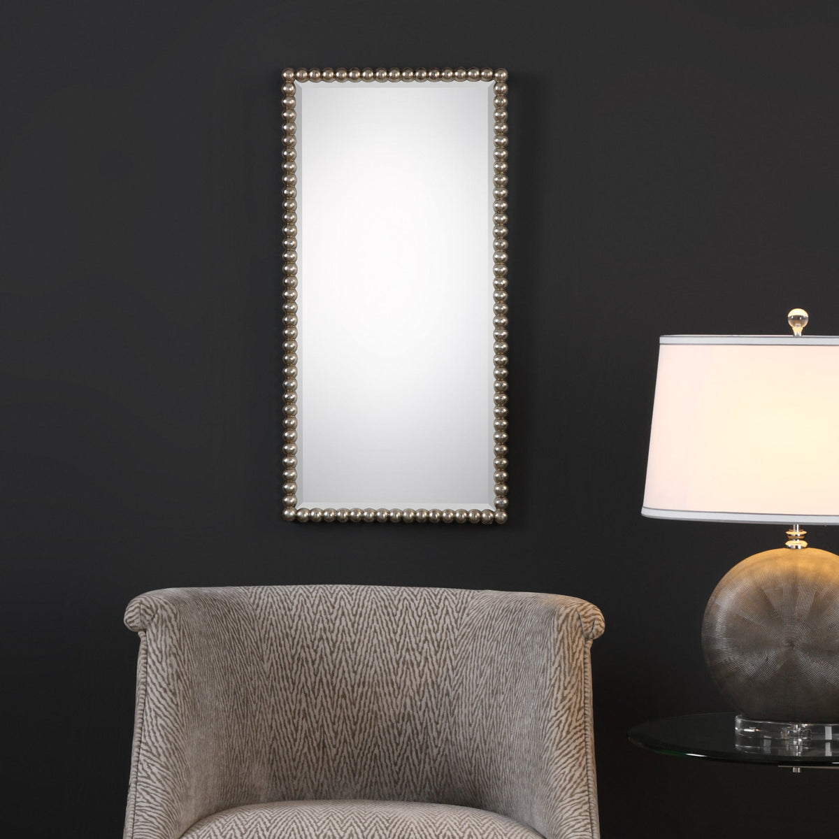 Uttermost Serna Antiqued Silver Mirror 09231