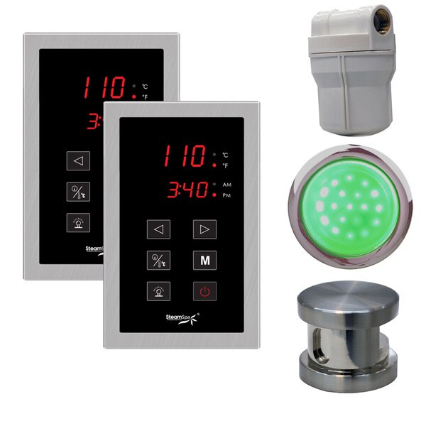 SteamSpa Royal Touch Panel Control Kit in Brushed Nickel RYTPKBN2
