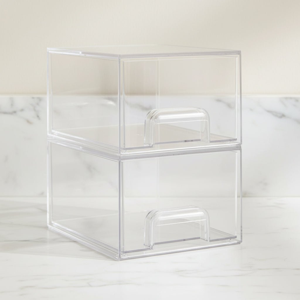 Clear Stackable Acrylic Storage Drawers