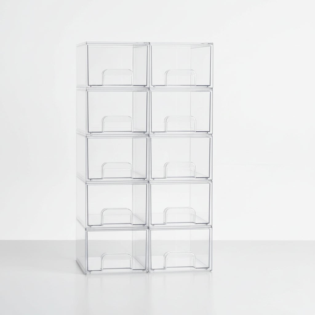 Clear Stackable Acrylic Storage Drawers