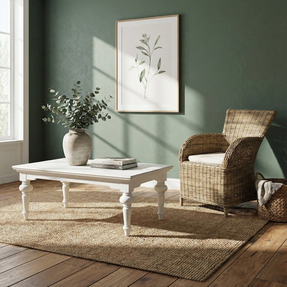 NovaSolo Provence Rectangular Coffee Table White T775