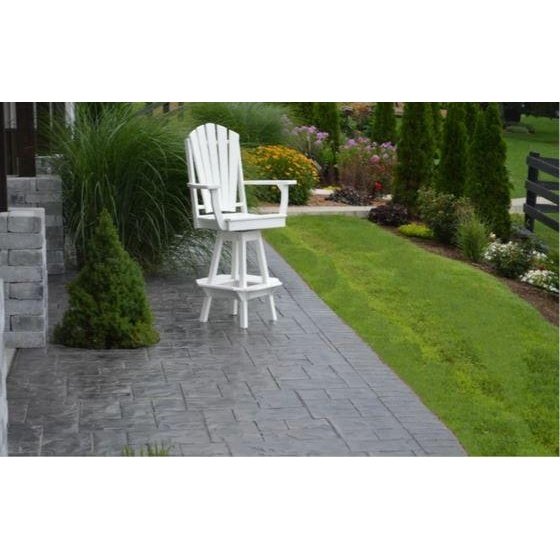 A & L Furniture Adirondack Swivel Bar Chair w/ Arms