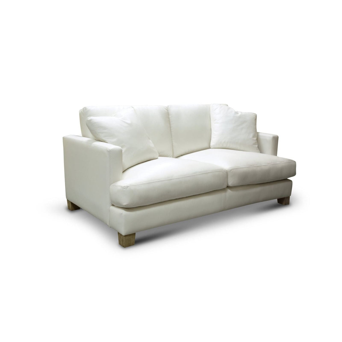 GTR Galaxy 100% Top Grain Leather Modern Loveseat Sofa