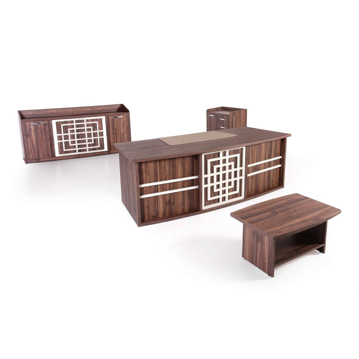 Casa Mare ASTORIA 87″ Modern Home & Office Furniture Desk Brown & Sofia