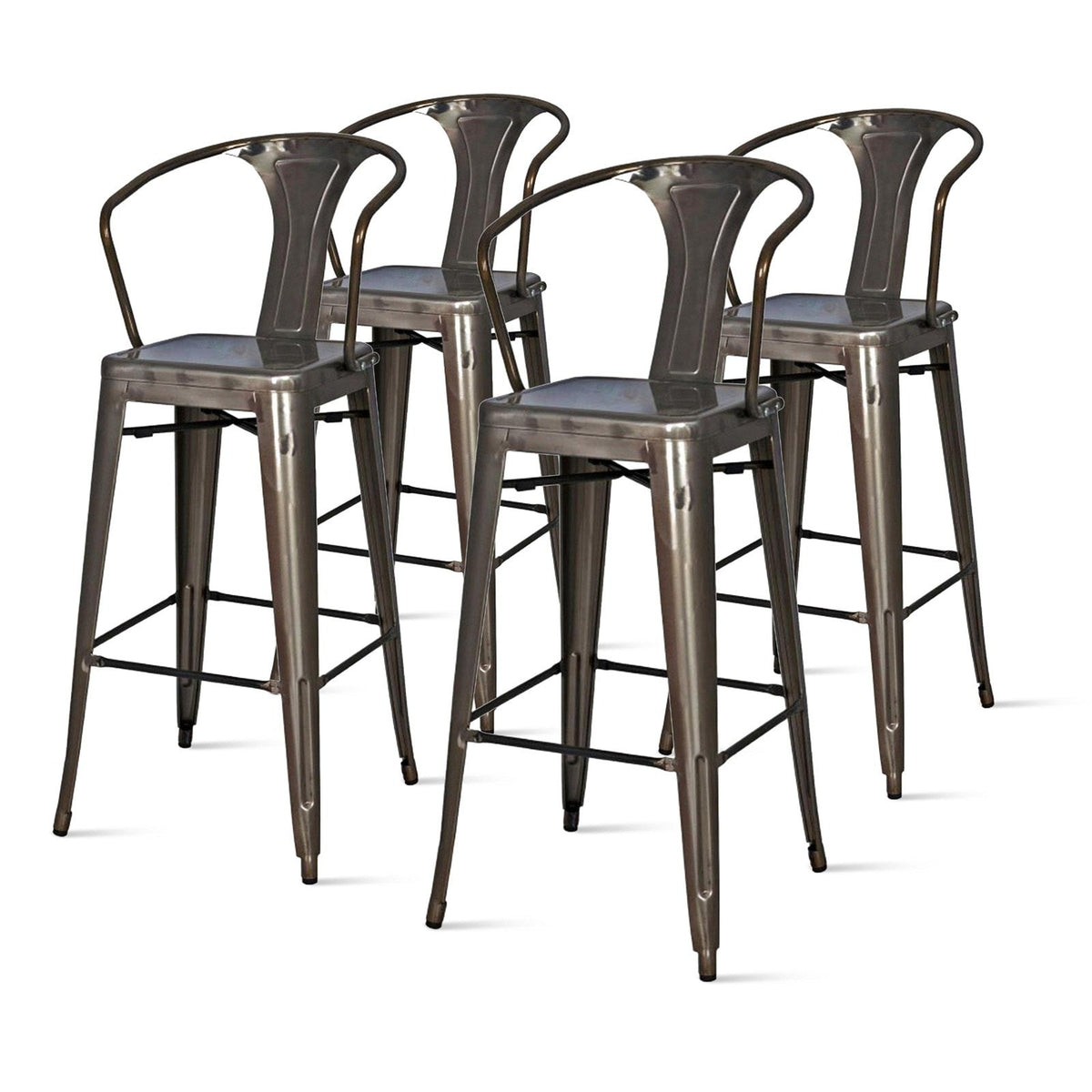 New Pacific Direct Metropolis Metal Counter Stool, (Set of 4) 938526-GM