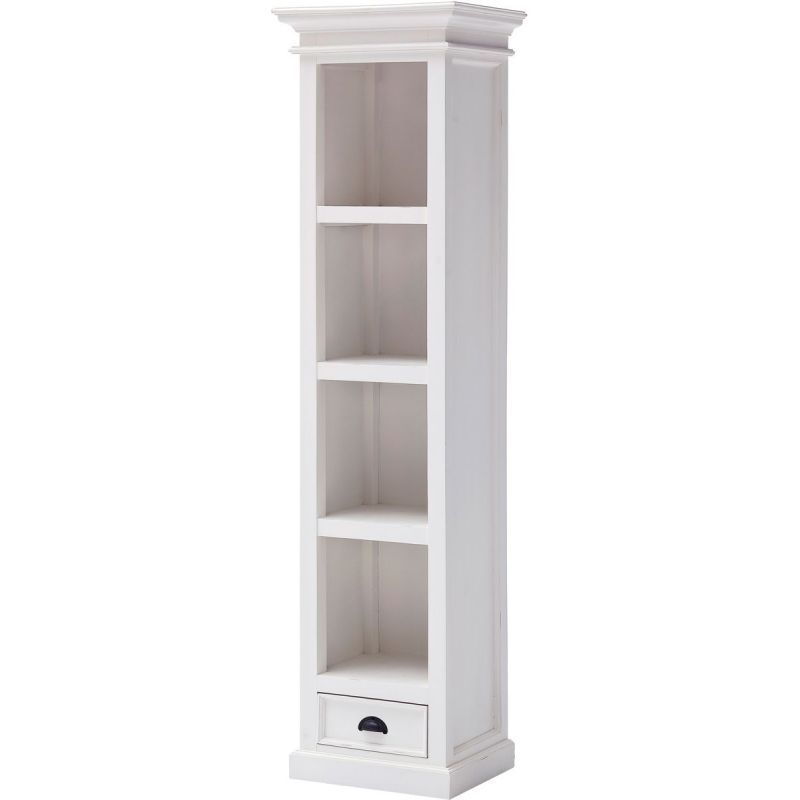 NovaSolo Halifax Bookshelf with Drawer White CA601