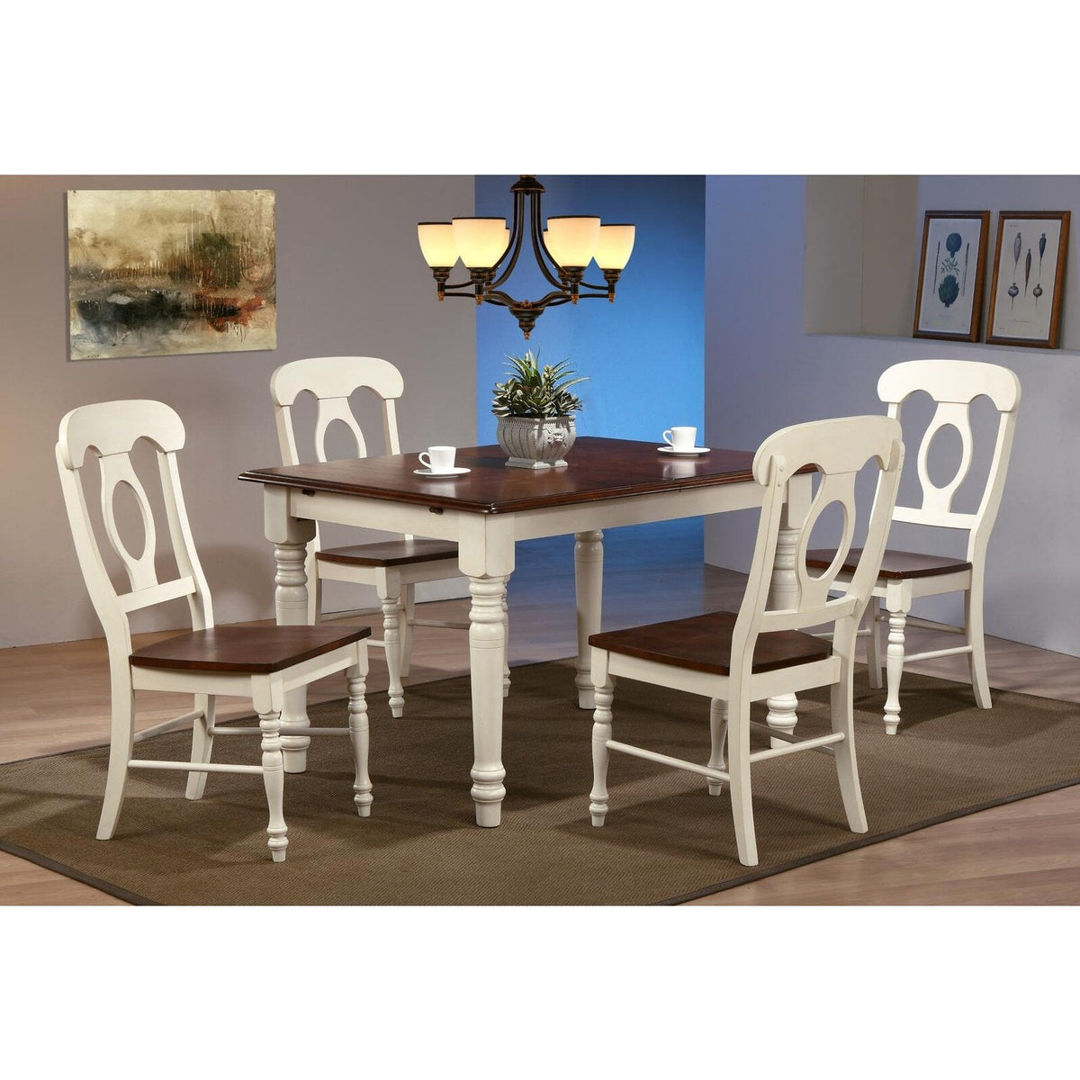 Sunset Trading Andrews 5 Piece 60" Rectangular Extendable Dining Set