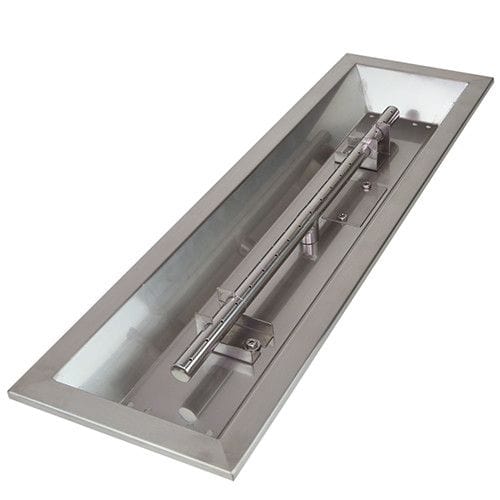 Grand Canyon Stainless Steel Linear Fire Pit Burner Kit with Drop-In Pan DIP-LN