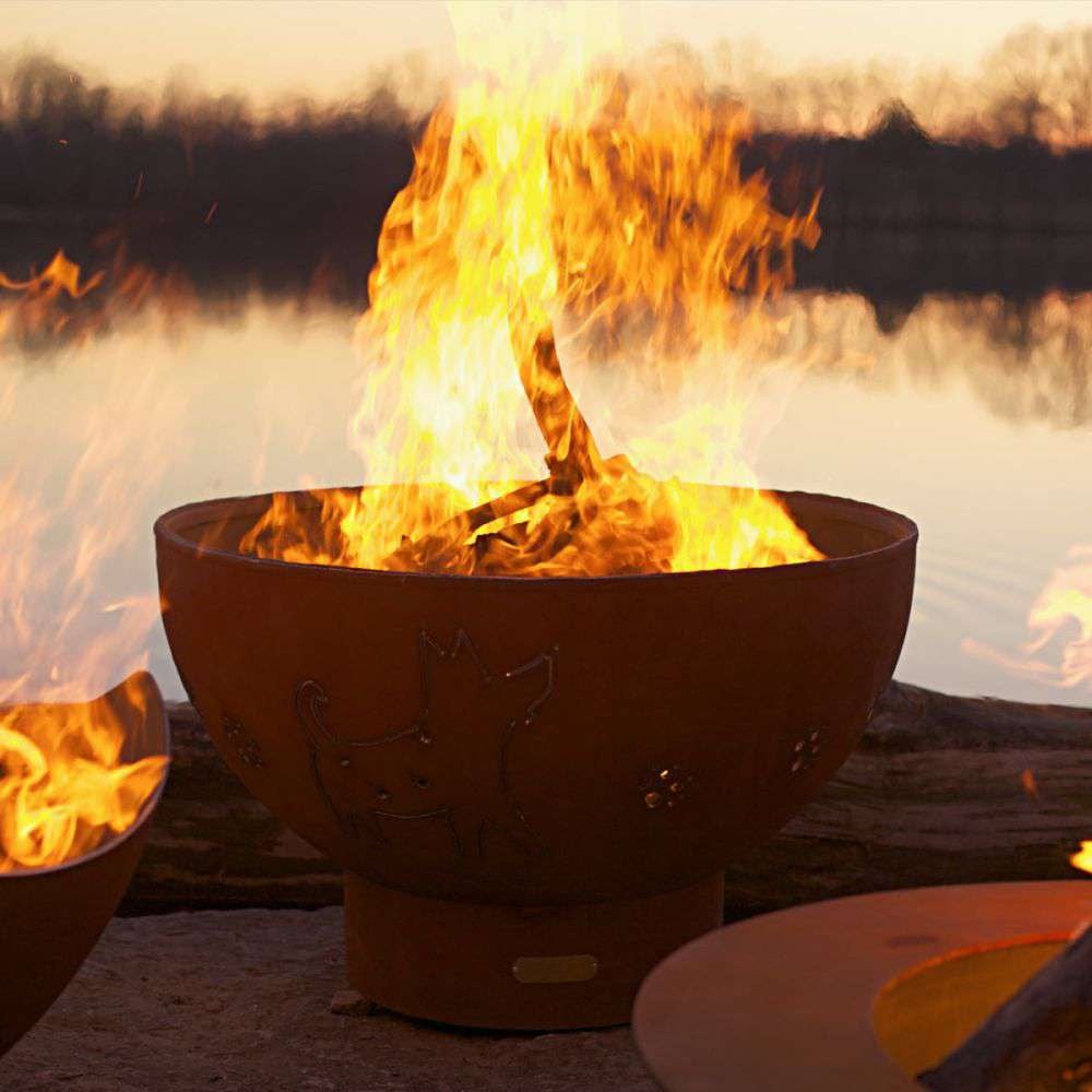 Fire Pit Art Funky Dog Fire Pit