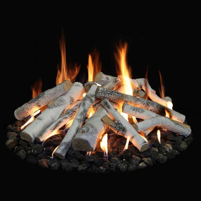 Grand Canyon Quaking Aspen Birch Log Set For Fire Pits (16 PC.) FPASP-30/36