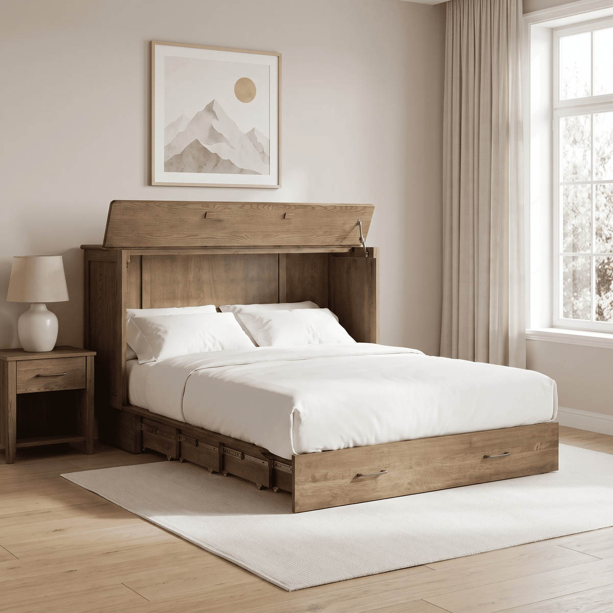 Arason Creden-ZzZ Verona Queen Size Chest Murphy Cabinet Bed
