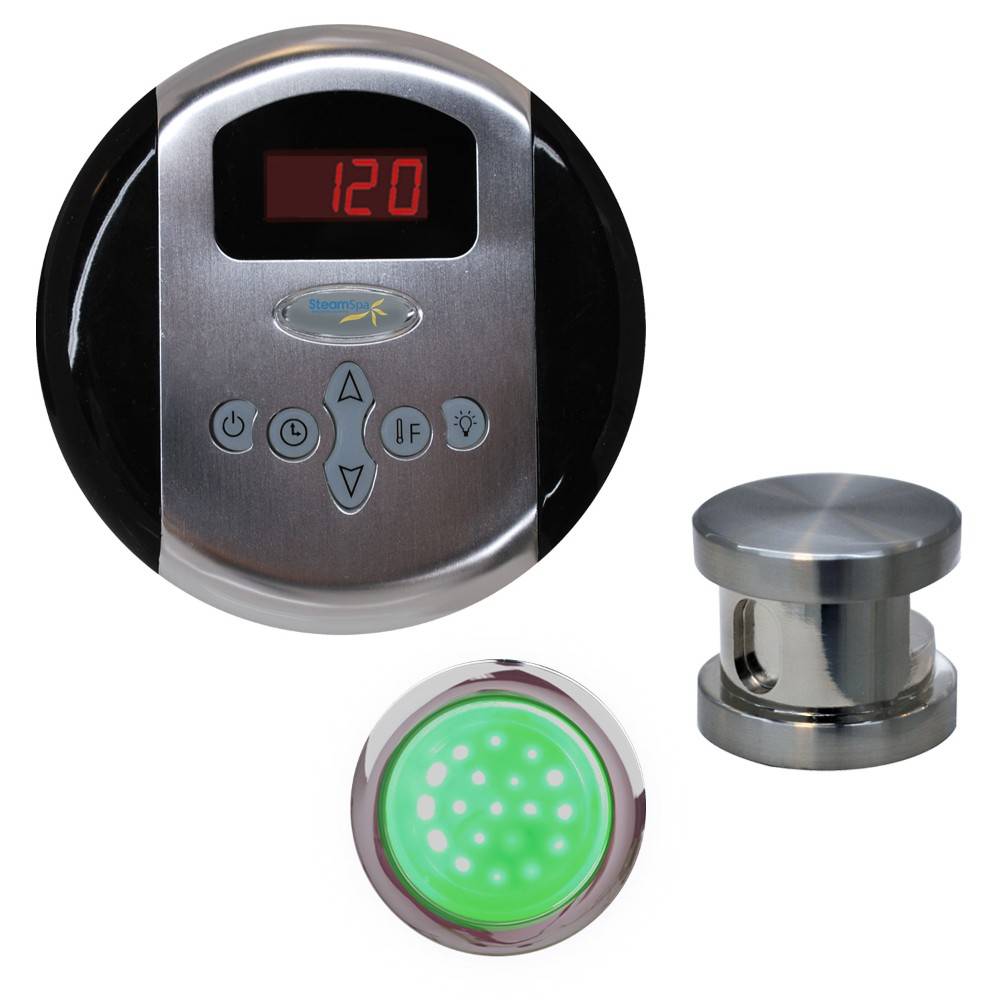 SteamSpa Indulgence Control Kit in Brushed Nickel INPKBN